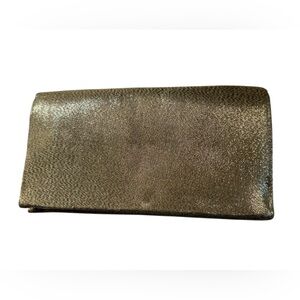 Vintage Sparkly Hinge Spring Loaded Closure Women’s Gold Clutch Bag Purse